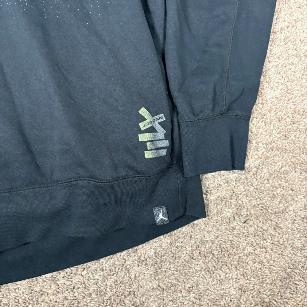 Jordan Mens Black Lime Green Halftone Graphic Pullover Hoodie XXL 833937-010
